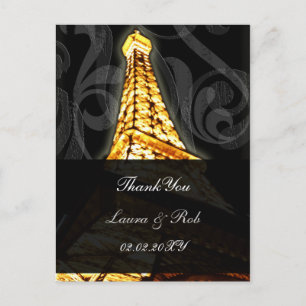 Carte Postale Tour Eiffel Merci Mariage français