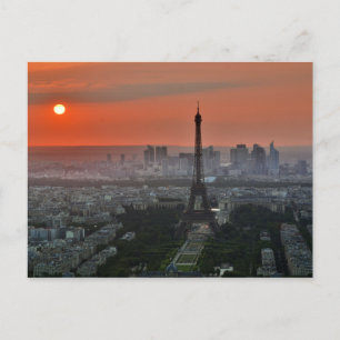 Carte Postale Tour Eiffel, Paris by Sunset