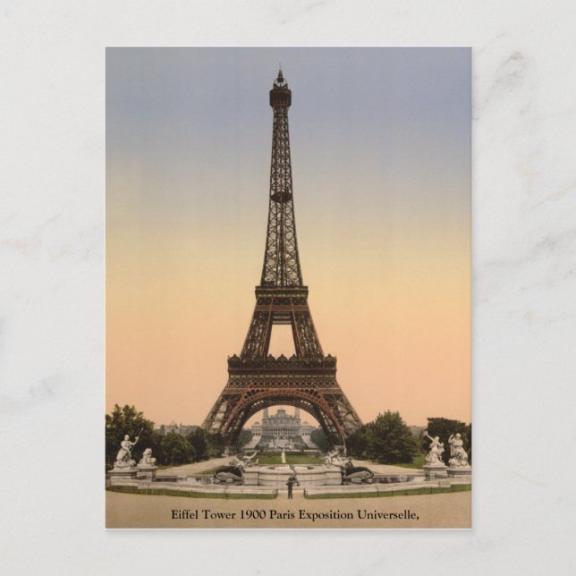 Carte Postale Tour Eiffel, Paris-Expo 1900 (Devant)