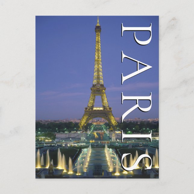 Carte Postale Tour Eiffel | Paris, France | Joyeux Anniversaire (Devant)