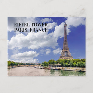 Carte Postale Tour Eiffel Paris France Rivière Seine