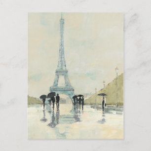 Carte Postale Tour Eiffel   Paris sous la pluie