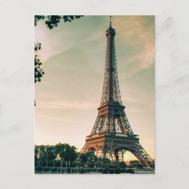 Carte Postale Tour Eiffel Romantique Paris Cité de l'Amour Voyag (Devant)