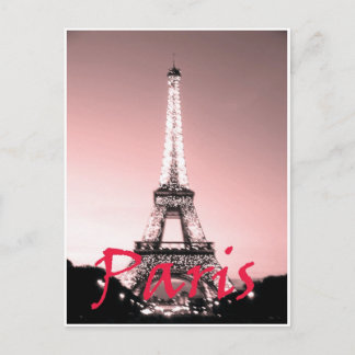 Carte Postale Tour Eiffel rose