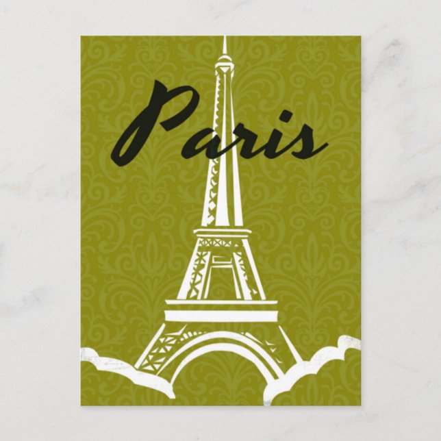 Carte Postale Tour Eiffel Silhouette (Devant)
