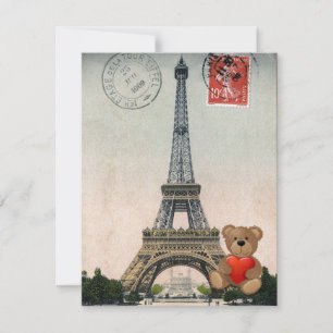 Carte postale Tour Eiffel vintage