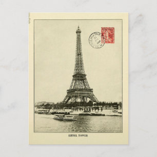 Carte Postale Tour Eiffel vintage à Paris