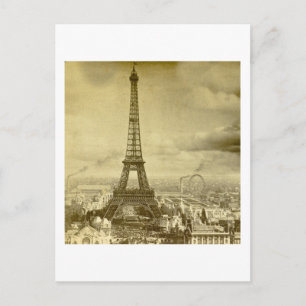 Carte Postale Tour Eiffel vintage Paris France 1889