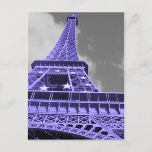 Carte Postale Tour Eiffel violet
