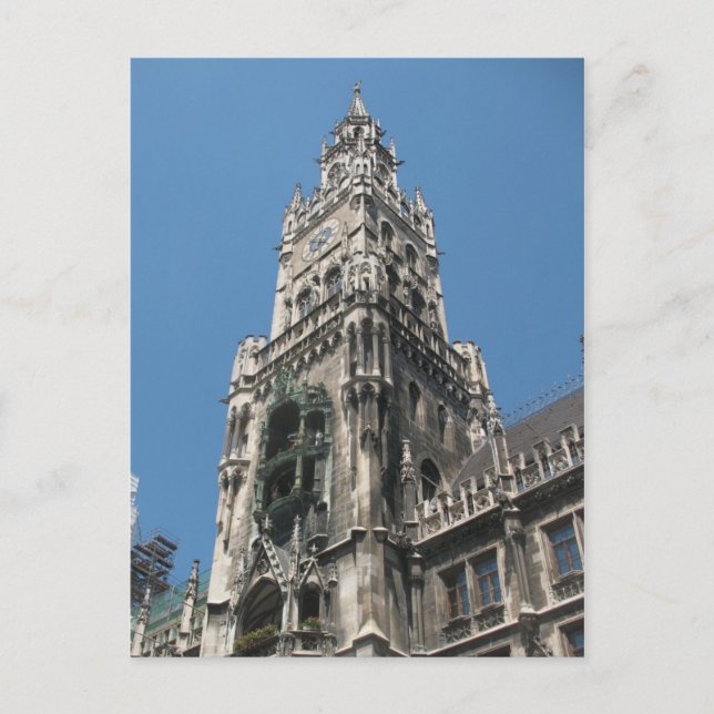 Carte Postale Tour Glockenspiel - Munich, Allemagne (Devant)