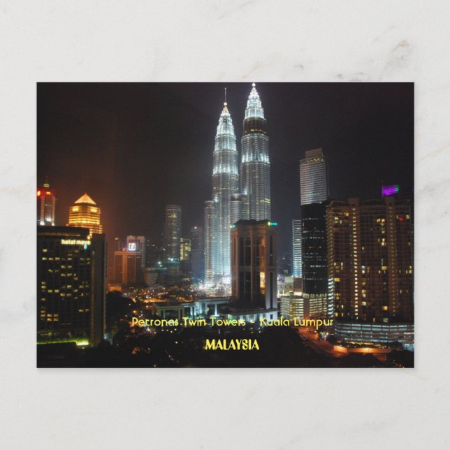Carte Postale Tour jumelle Petronas - Malaisie (Devant)