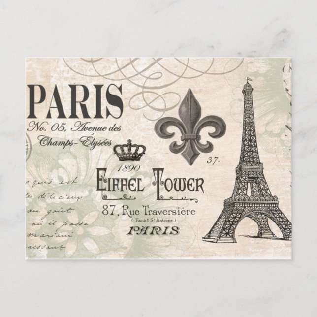 Carte Postale Tour moderne d'Eiffel (Devant)