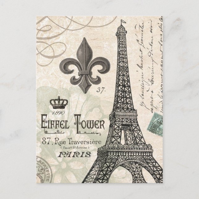 Carte Postale Tour moderne d'Eiffel (Devant)