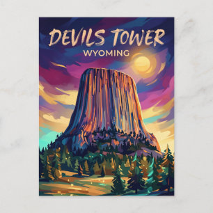 Carte Postale Tour national de Devils Tower aux États-Unis