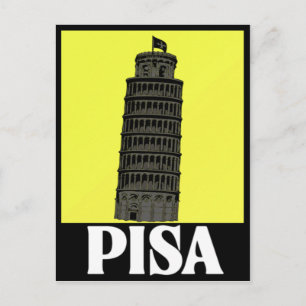 Carte Postale Tour penchée de Pisa Postcard Design