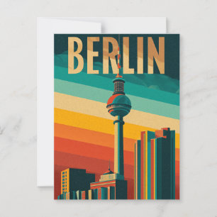 Carte Postale Tour rétro de la télévision de Berlin