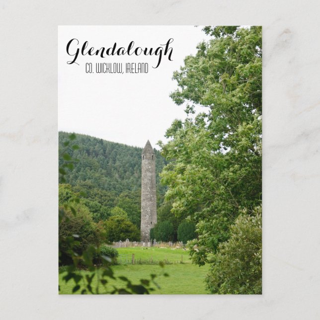 Carte Postale Tour ronde Glendalough (Devant)