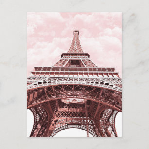 Carte Postale Tour Rose Eiffel
