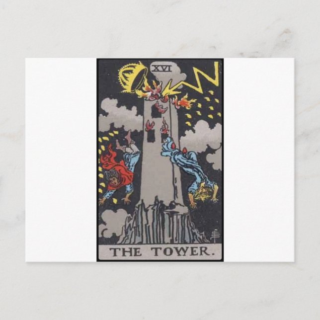 Carte Postale Tour Tarot Card Image (Devant)