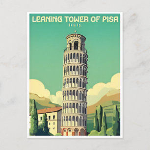 Carte Postale Tour Vintage voyage de Pise Italie