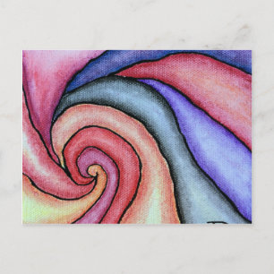 Carte Postale Tourbillon d'aquarelle
