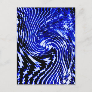 Carte Postale Tourbillon Zèbre Bleu