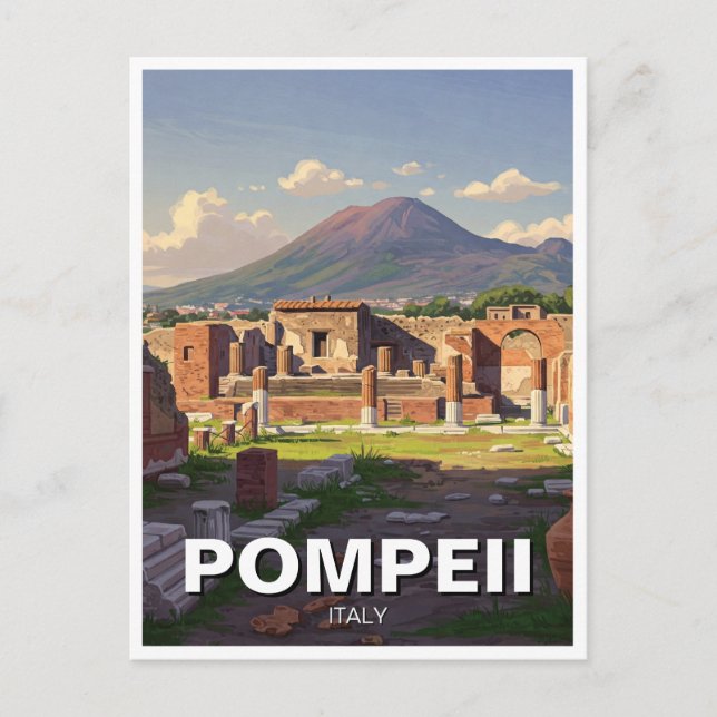 Carte Postale Tourisme Pompéi Italie (Devant)