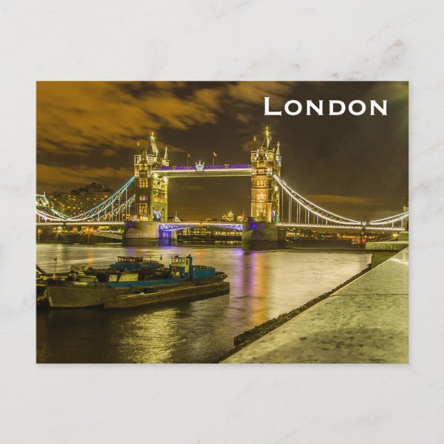 Carte Postale Tourisme vintage de Londres (Devant)