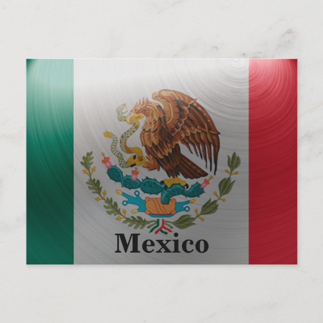 Carte Postale Tourisme vintage Mexique Drapeau (Devant)