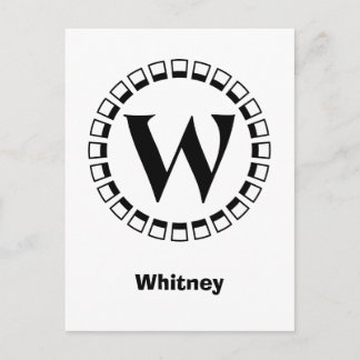 Carte Postale Tournant vintage du siècle, monogramme W