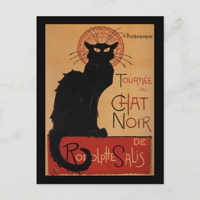 Carte Postale Tournée du Conversation Noir, Théophile Steinlen (Devant)