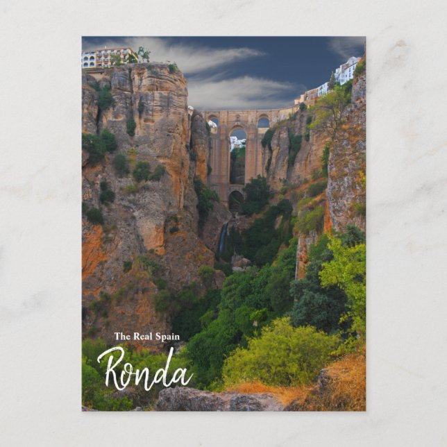 Carte Postale Tourner d'au-dessus de Ronda Espagne (Devant)