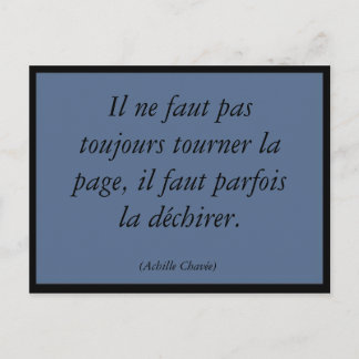 Carte Postale Tourner la page