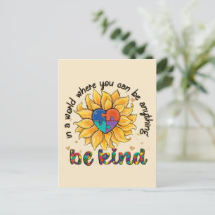 Carte Postale Tournesol autiste