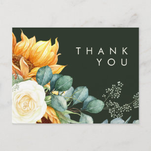 Carte Postale Tournesol de campagne   Remerciements pour un mari