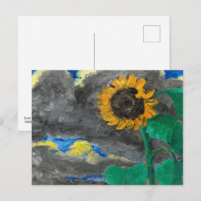Carte Postale Tournesol | Emil Nolde | (Devant / Derrière)