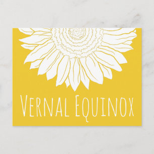 Carte Postale tournesol équinoxe vernal