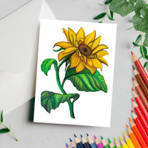 Tournesol Jaune Dessin Crayon Couleur