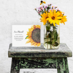 Carte Postale Tournesol jaune Faire-part