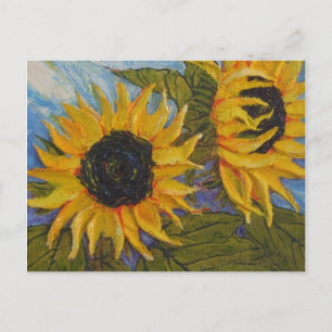 Carte postale tournesol jaune Paris