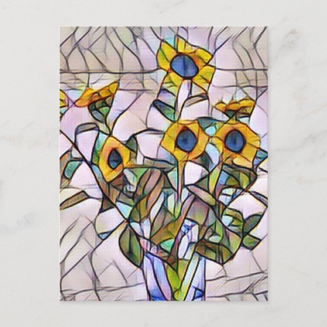 Carte postale - Tournesol Mosaic (Devant)