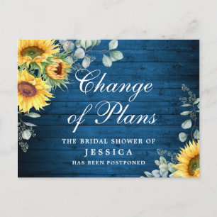 Carte Postale Tournesols Changement de plans Enterrement de vie