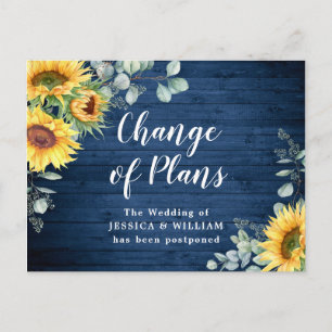 Carte Postale Tournesols Eucalyptus Chic Mariage Changement de p