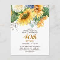 Tournesols personnalisés Eucalyptus 40e anniversai