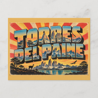 Carte Postale Tours del Paine CL Tours de granit Patagonie Art