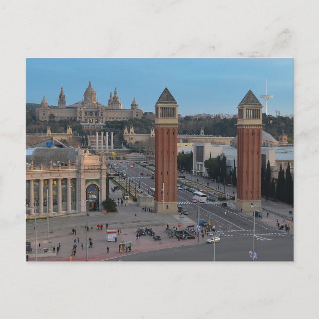 Carte Postale Tours vénitiennes de Barcelone (Devant)
