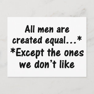Carte Postale Tous les hommes sont créés égaux 2