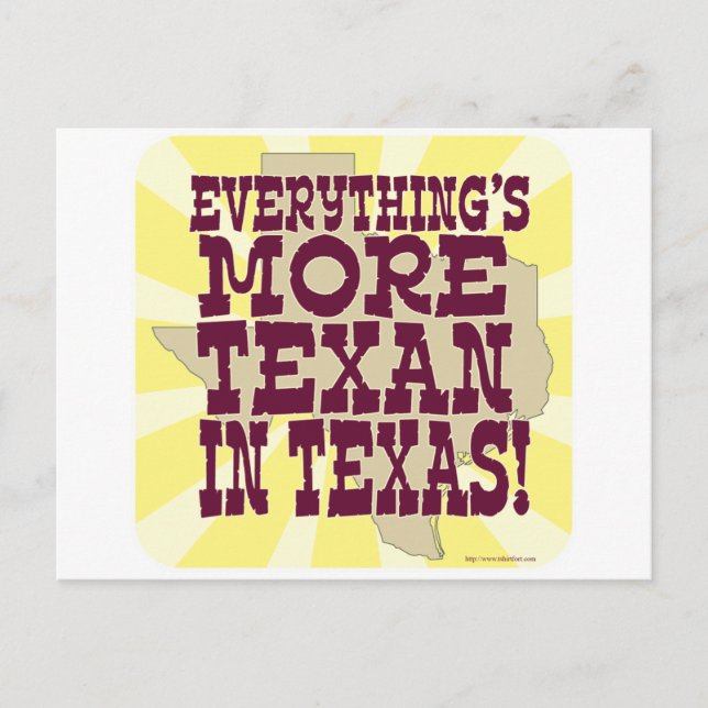 Carte Postale Tout au Texas ! (Devant)