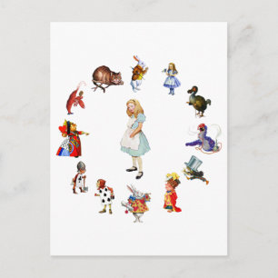 Carte Postale Tout Autour D'Alice Au Pays Des Merveilles