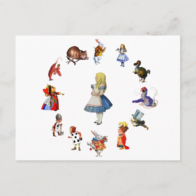 CARTE POSTALE TOUT AUTOUR D'ALICE EN WONDERLAND (Devant)